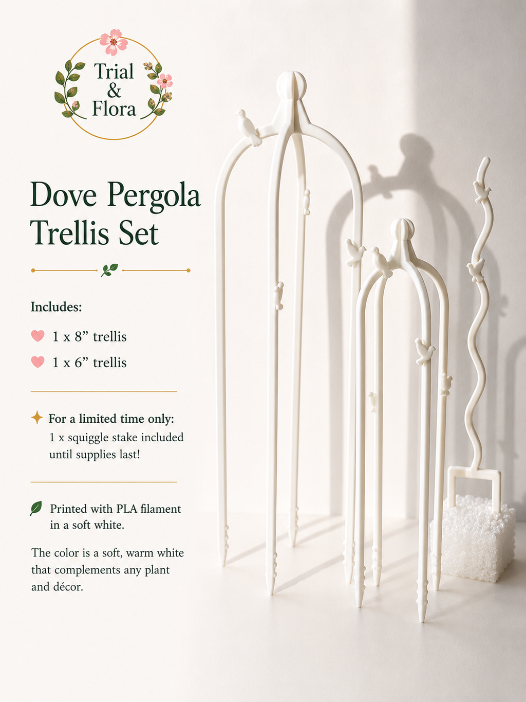 Dove Pergola Trellis 🕊️