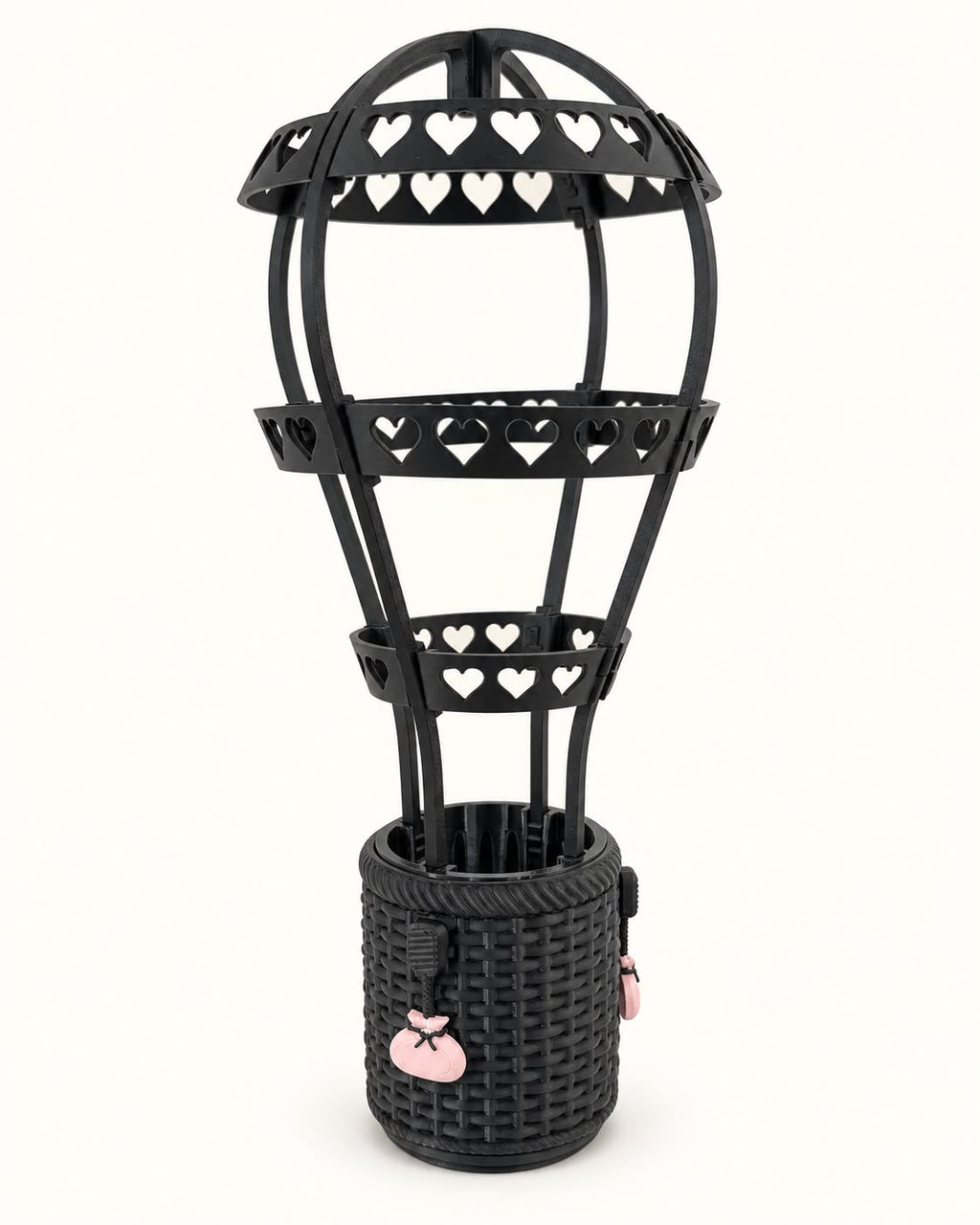 Black Pink Hearts Hot Air Balloon Trellis